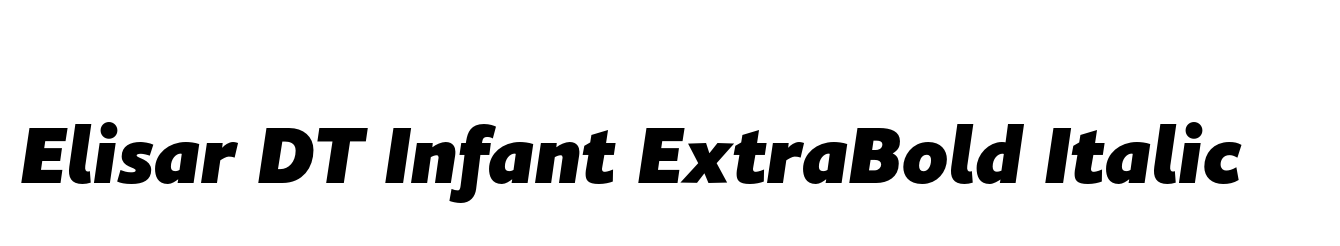 Elisar DT Infant ExtraBold Italic